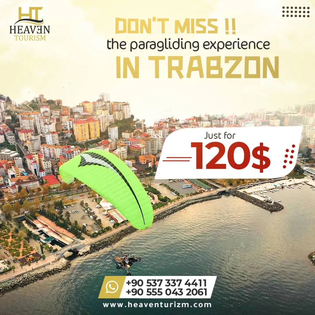 Don't miss the paragliding experience in Trabzon